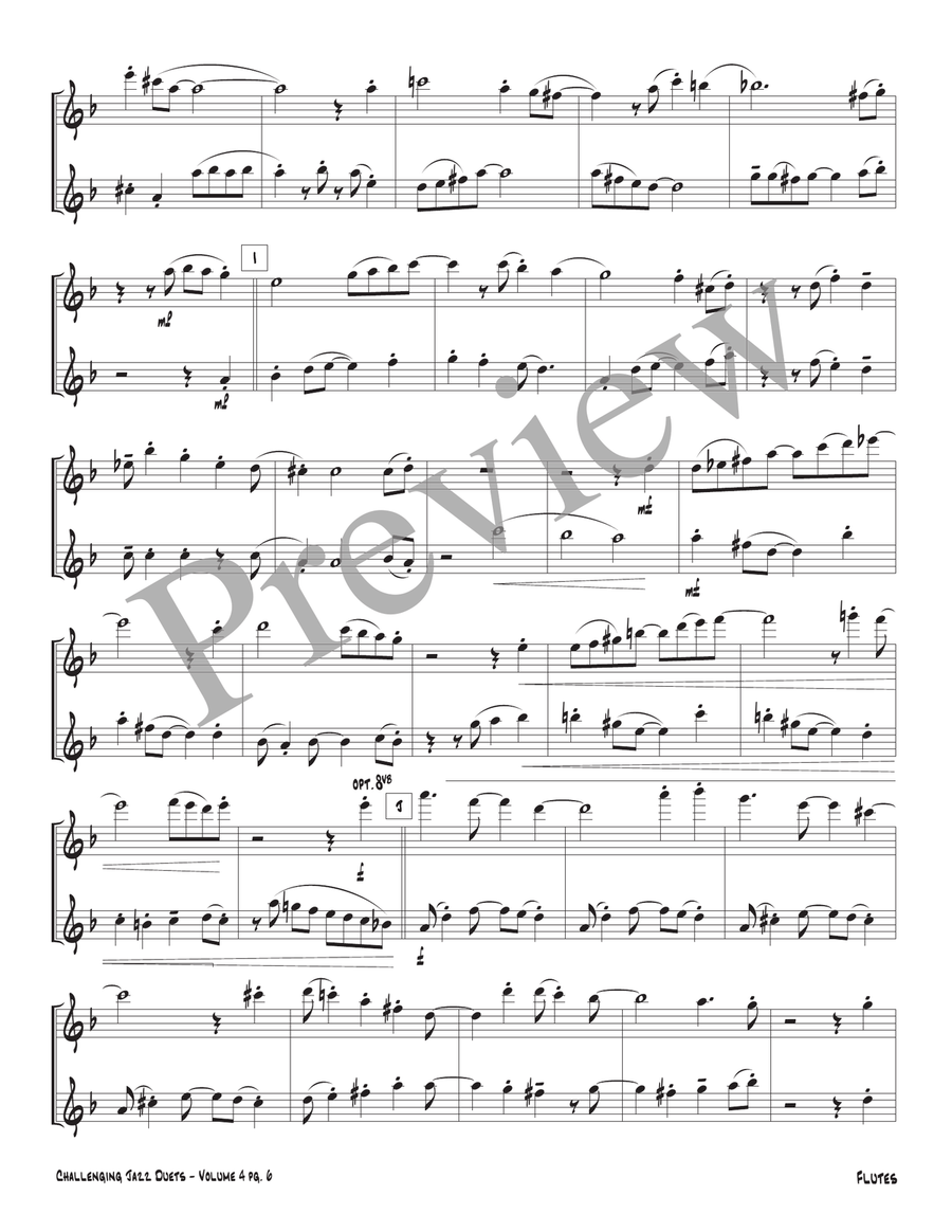 Challenging Jazz Duets Volume 4 Flute Duet scores gallery preview page 8