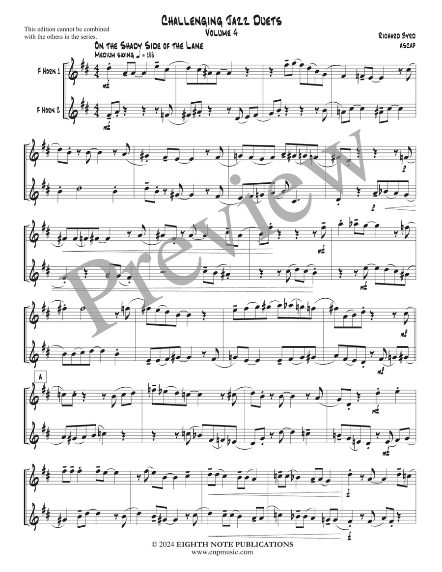 Challenging Jazz Duets Volume 4 Brass Duet scores gallery preview page 3