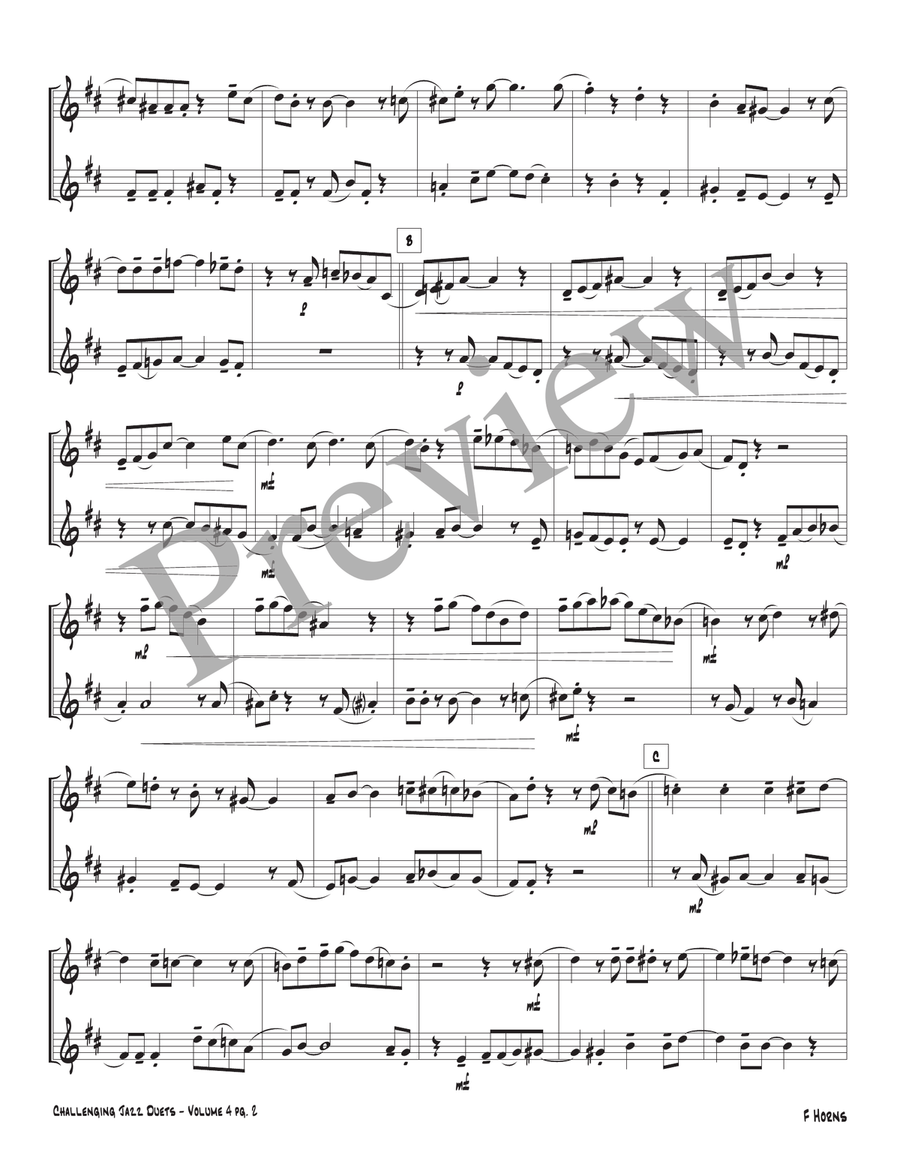 Challenging Jazz Duets Volume 4 Brass Duet scores gallery preview page 4