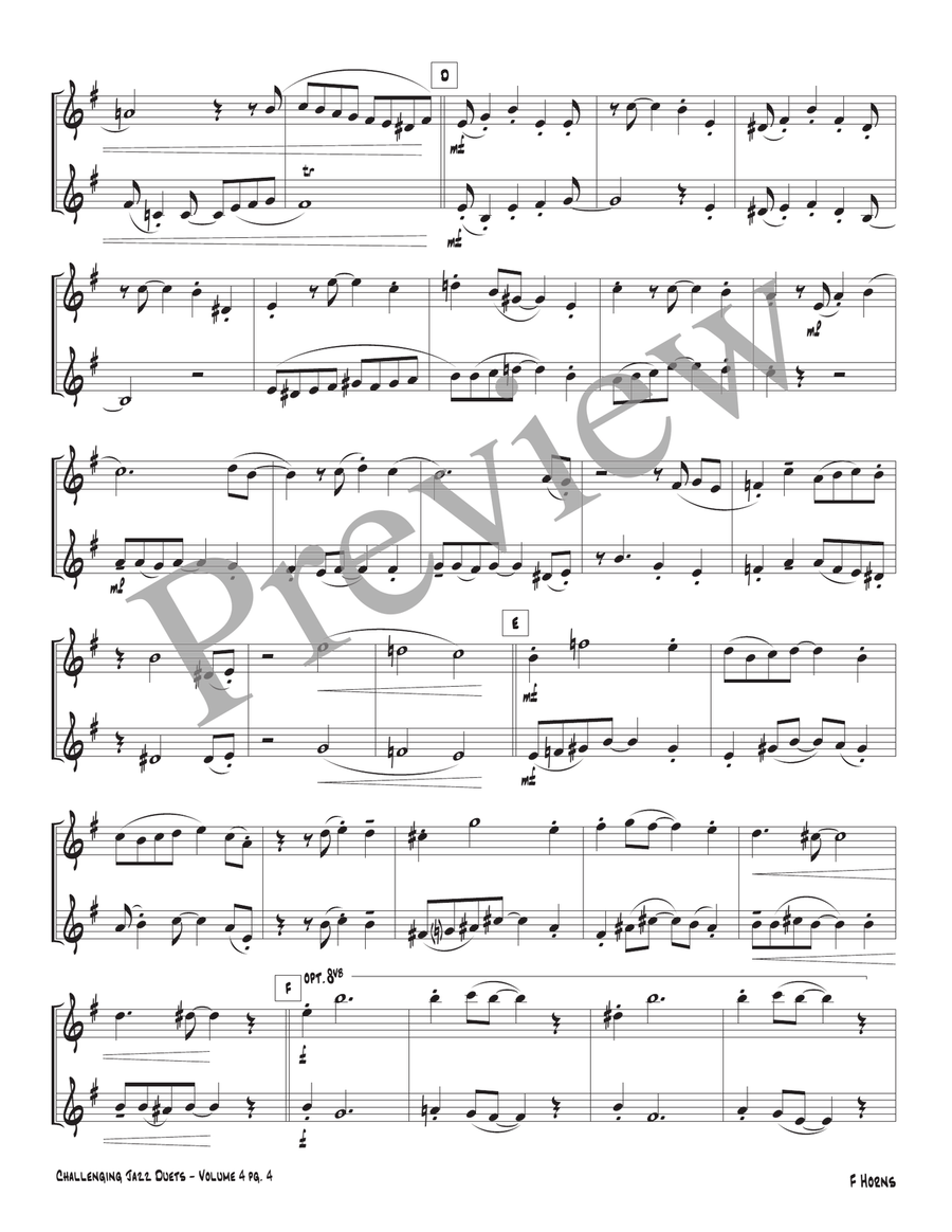 Challenging Jazz Duets Volume 4 Brass Duet scores gallery preview page 6