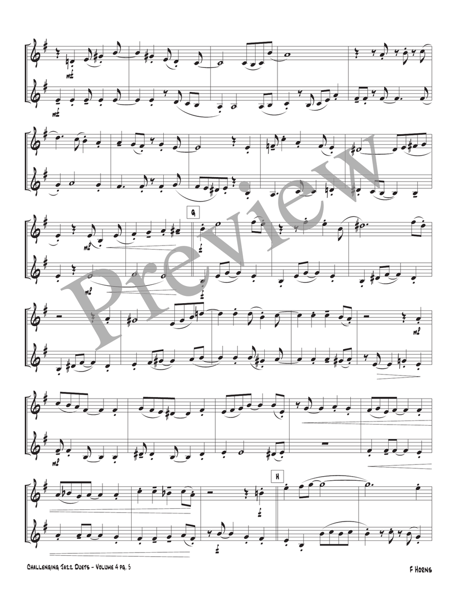 Challenging Jazz Duets Volume 4 Brass Duet scores gallery preview page 7