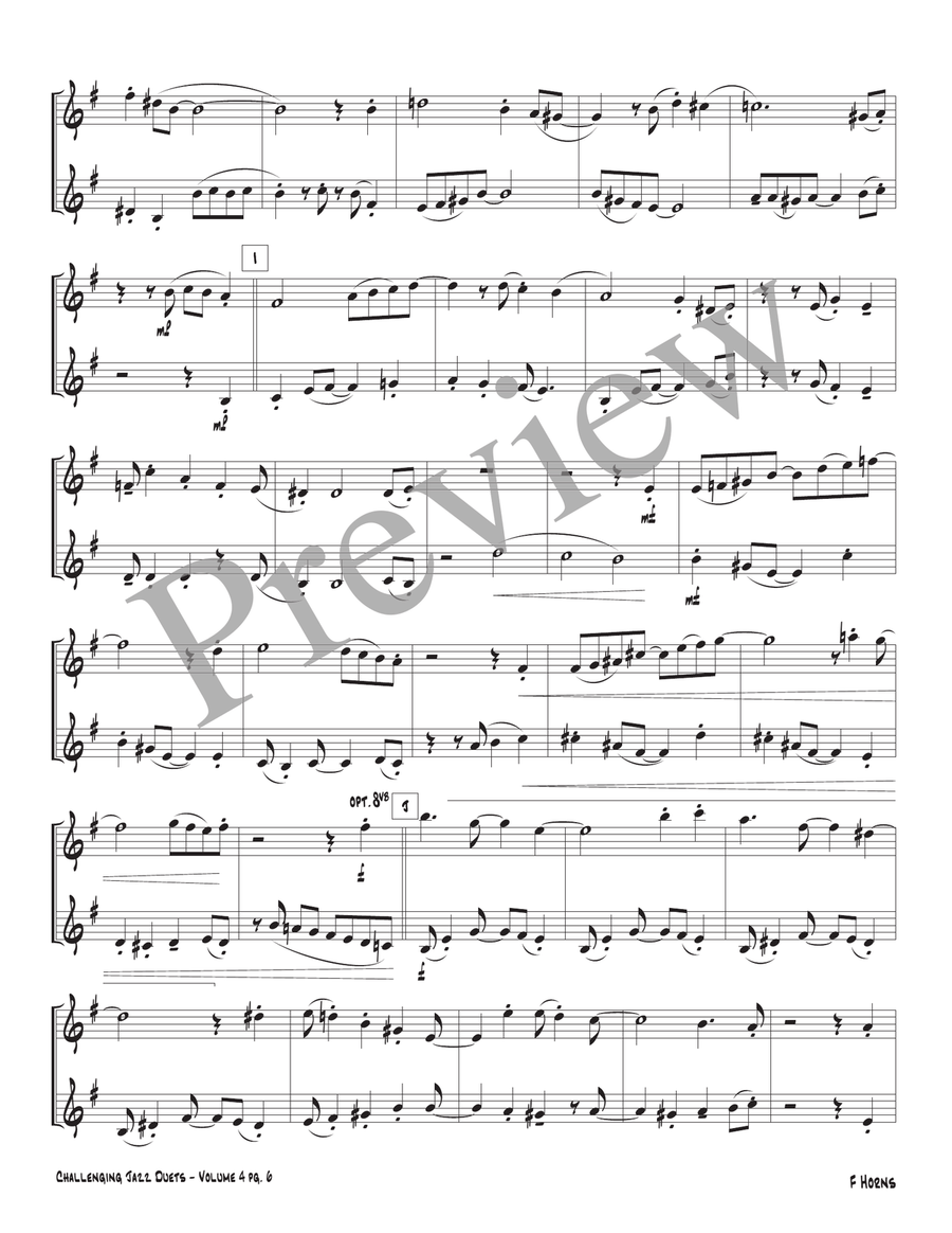 Challenging Jazz Duets Volume 4 Brass Duet scores gallery preview page 8