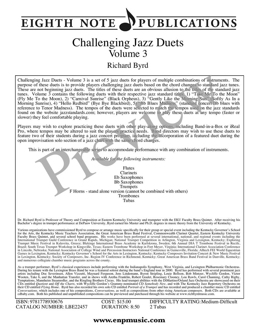 Challenging Jazz Duets Volume 3 Brass Duet scores gallery preview page 2