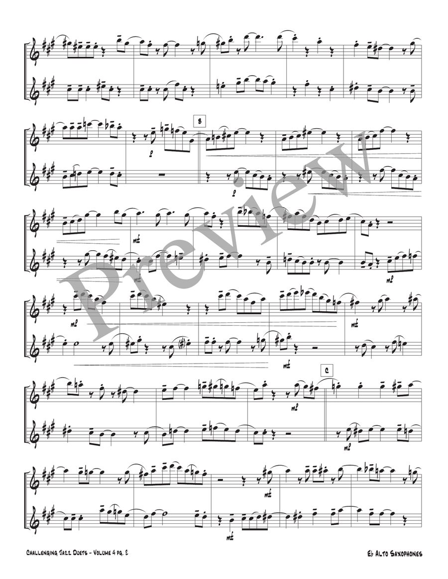 Challenging Jazz Duets Volume 4 Woodwind Duet scores gallery preview page 4