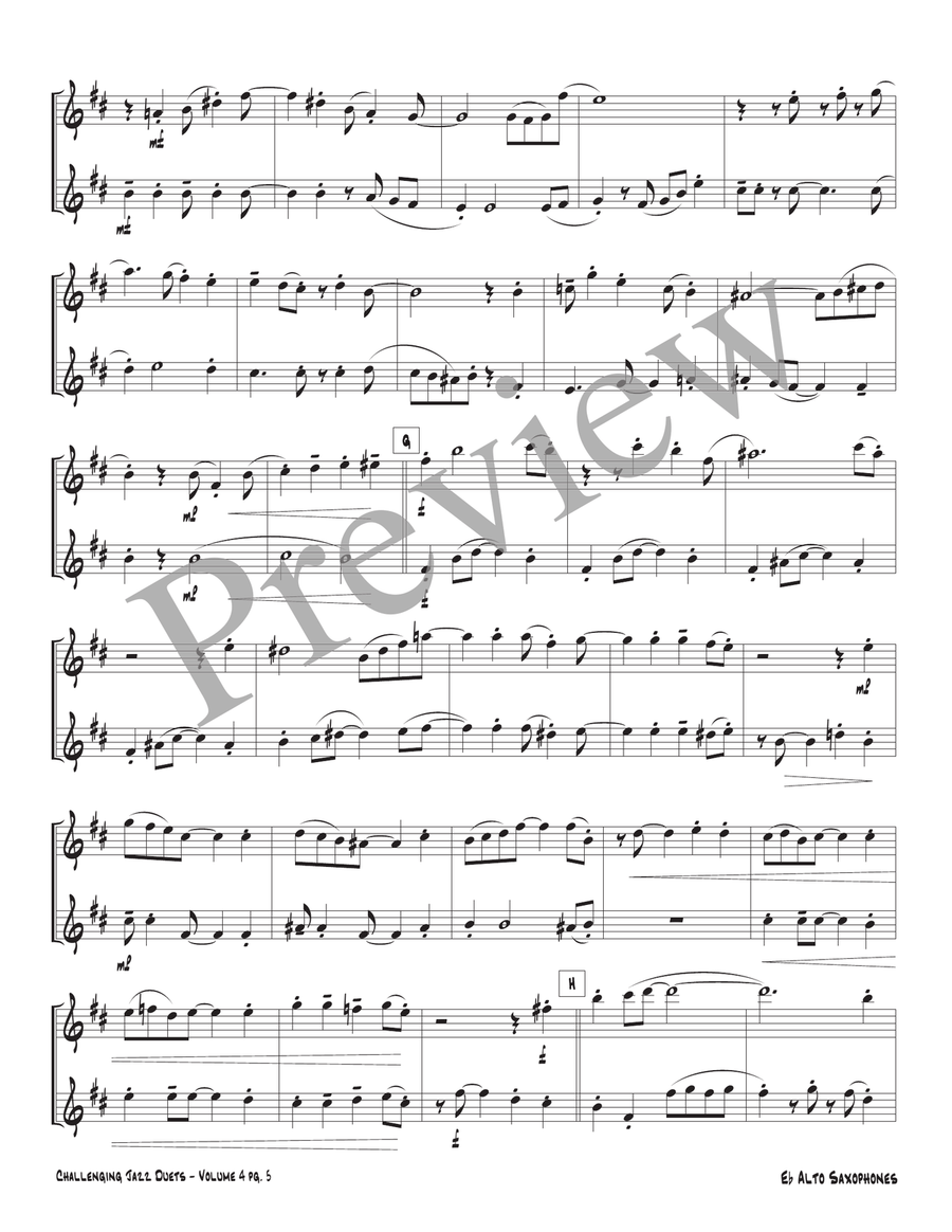Challenging Jazz Duets Volume 4 Woodwind Duet scores gallery preview page 7