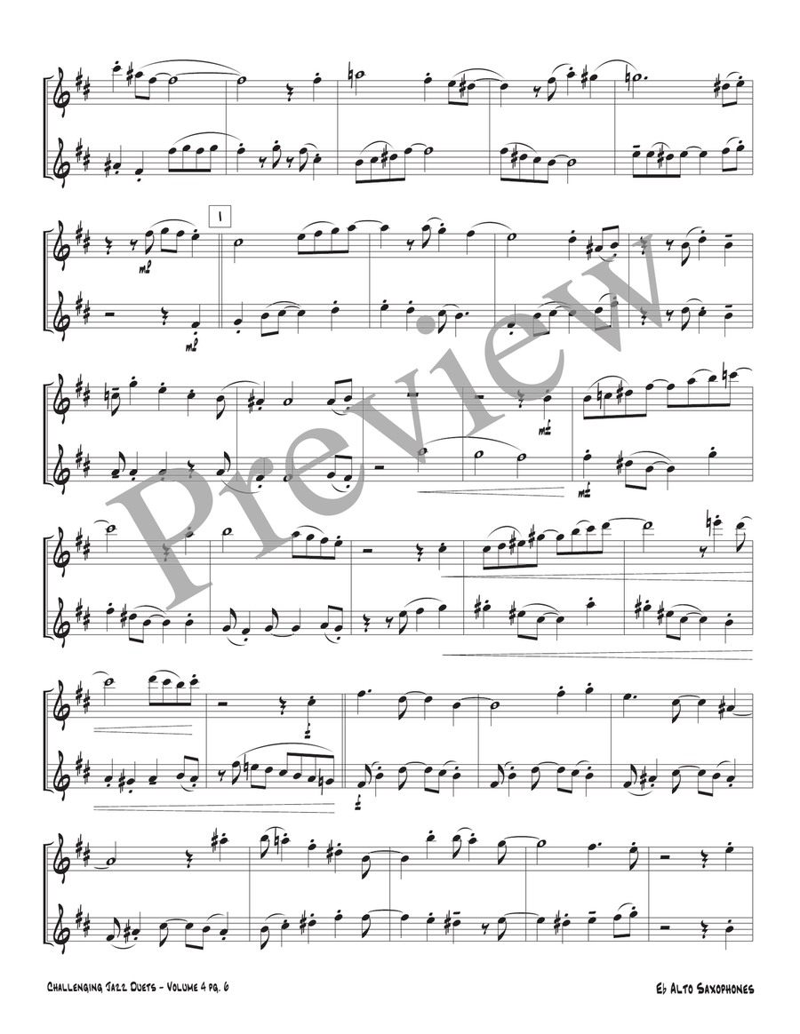 Challenging Jazz Duets Volume 4 Woodwind Duet scores gallery preview page 8