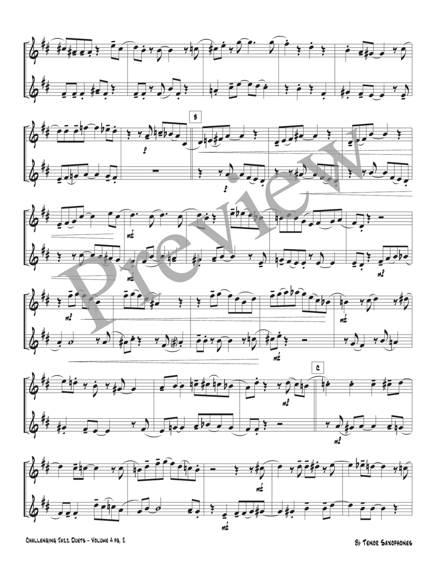 Challenging Jazz Duets Volume 4 Woodwind Duet scores gallery preview page 4