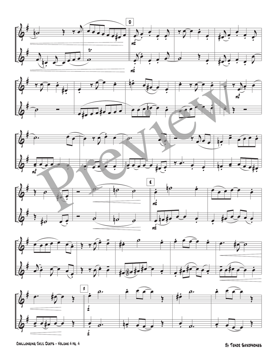 Challenging Jazz Duets Volume 4 Woodwind Duet scores gallery preview page 6
