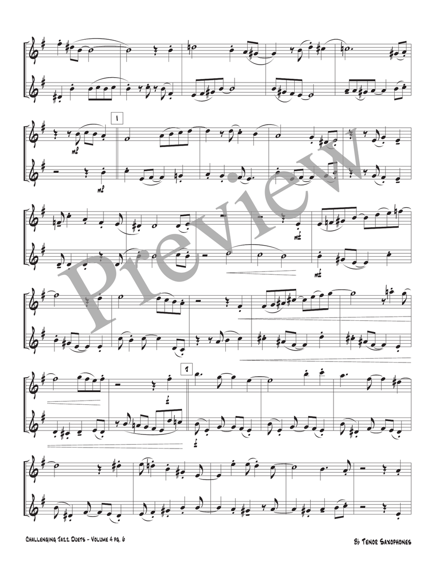 Challenging Jazz Duets Volume 4 Woodwind Duet scores gallery preview page 8