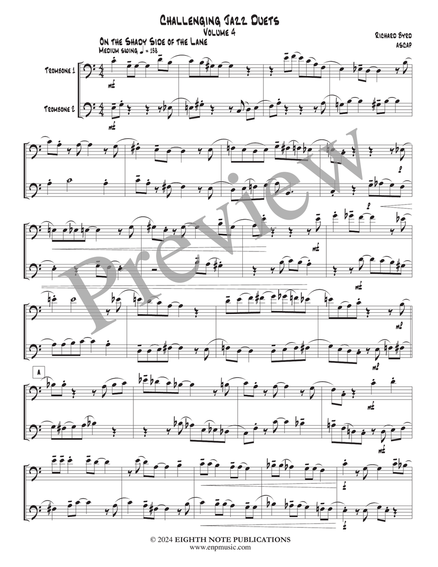 Challenging Jazz Duets Volume 4 Trombone Duet scores gallery preview page 3