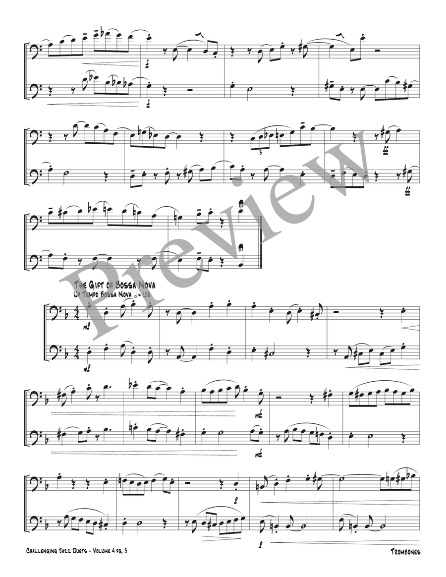 Challenging Jazz Duets Volume 4 Trombone Duet scores gallery preview page 5