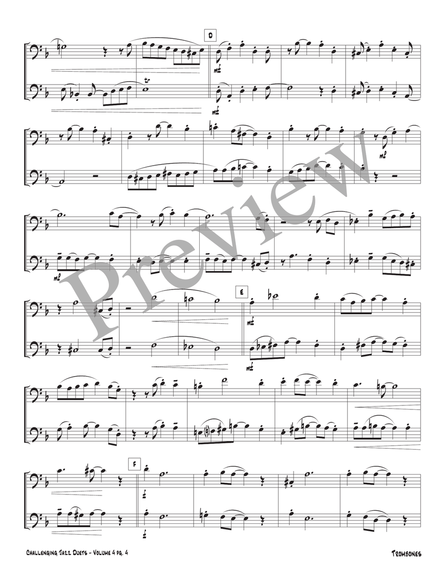 Challenging Jazz Duets Volume 4 Trombone Duet scores gallery preview page 6