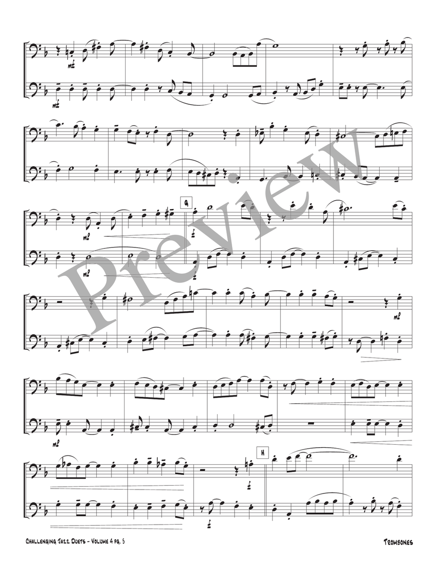 Challenging Jazz Duets Volume 4 Trombone Duet scores gallery preview page 7