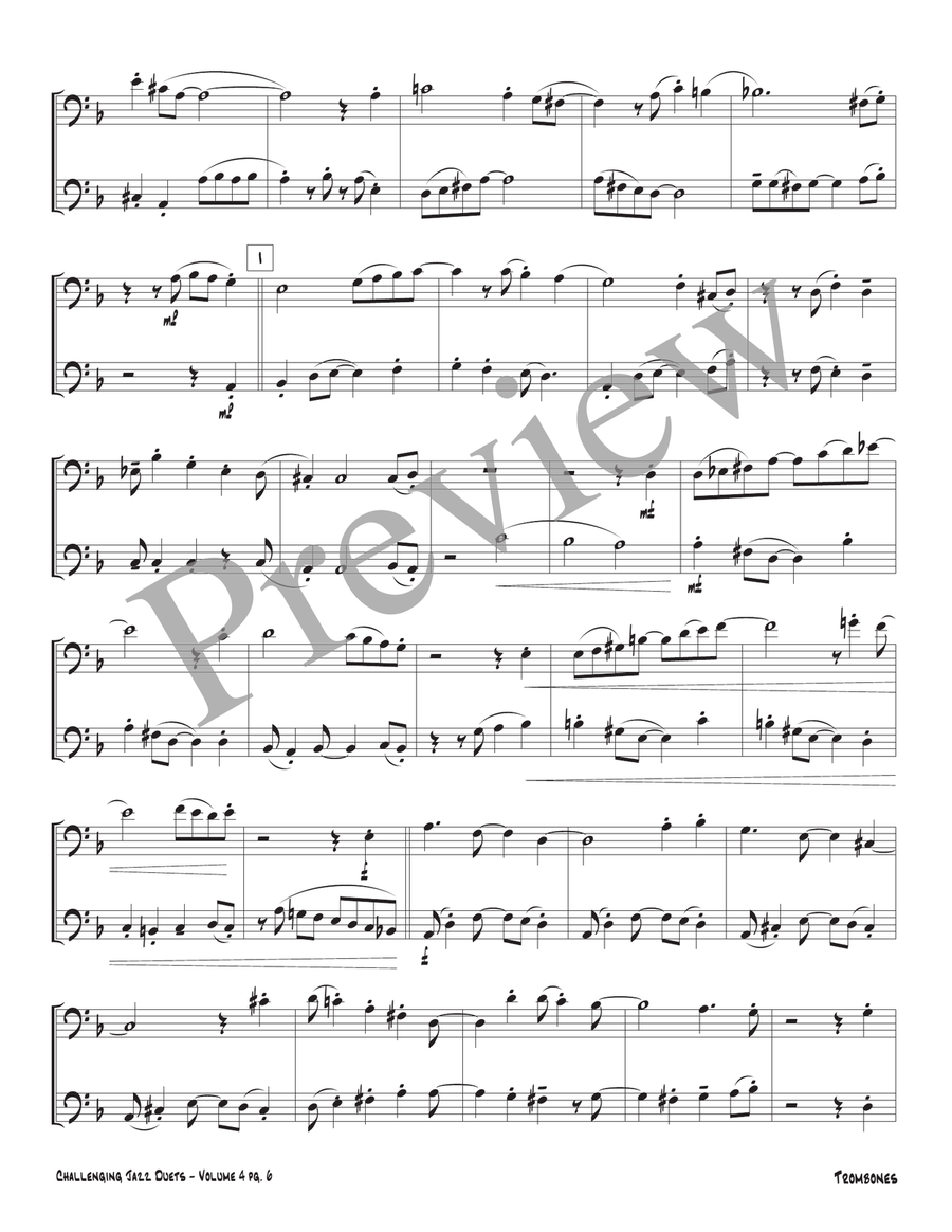 Challenging Jazz Duets Volume 4 Trombone Duet scores gallery preview page 8