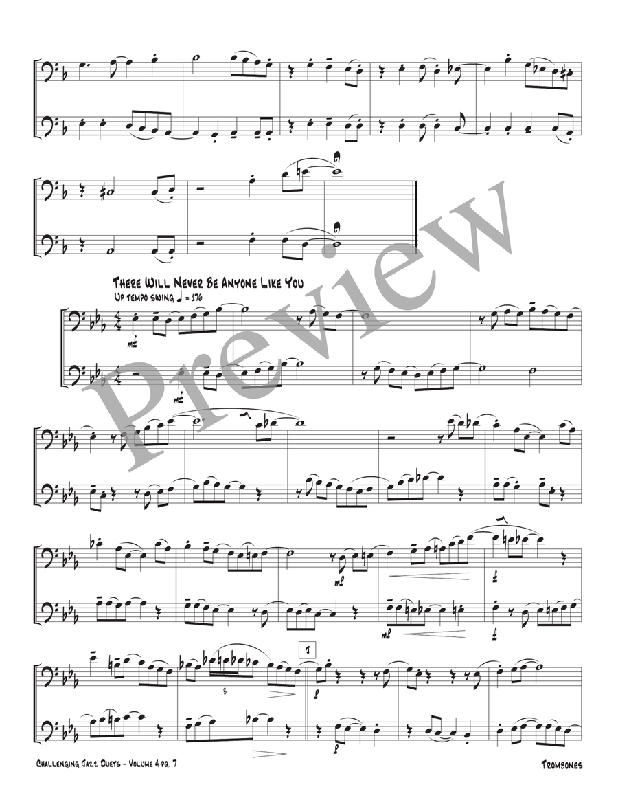 Challenging Jazz Duets Volume 4 Trombone Duet scores gallery preview page 9