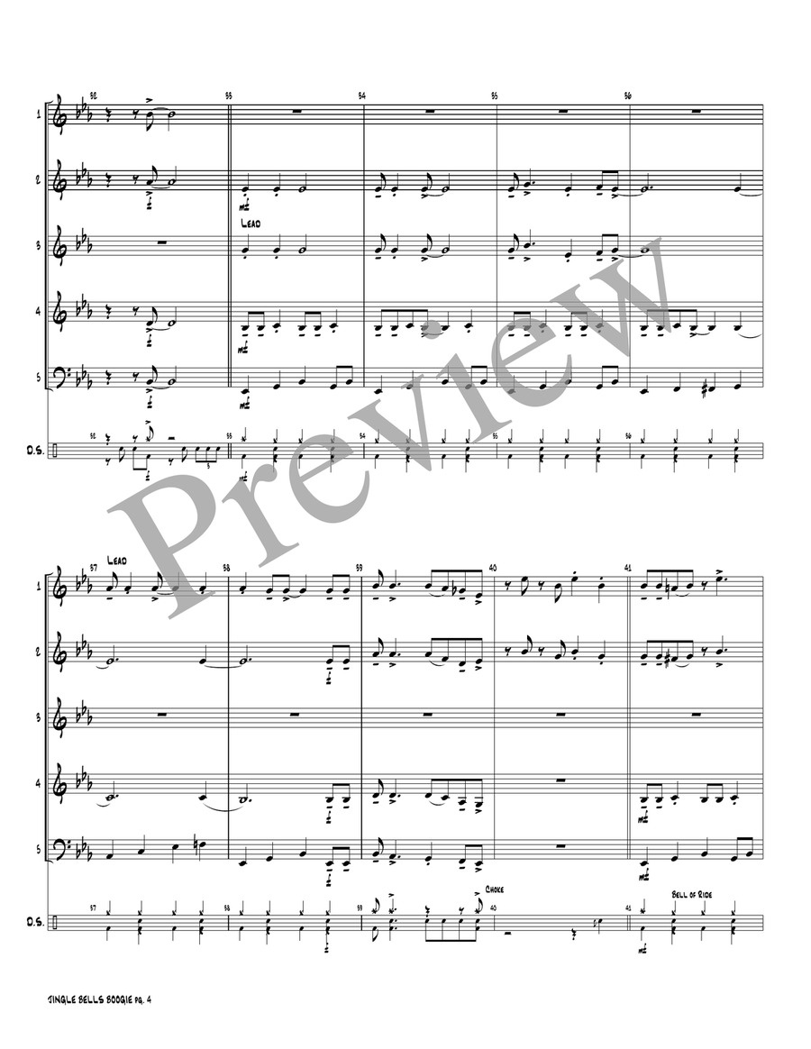 Jingle Bells Boogie Jingle Bells Boogie Woodwind Ensemble scores gallery preview page 5