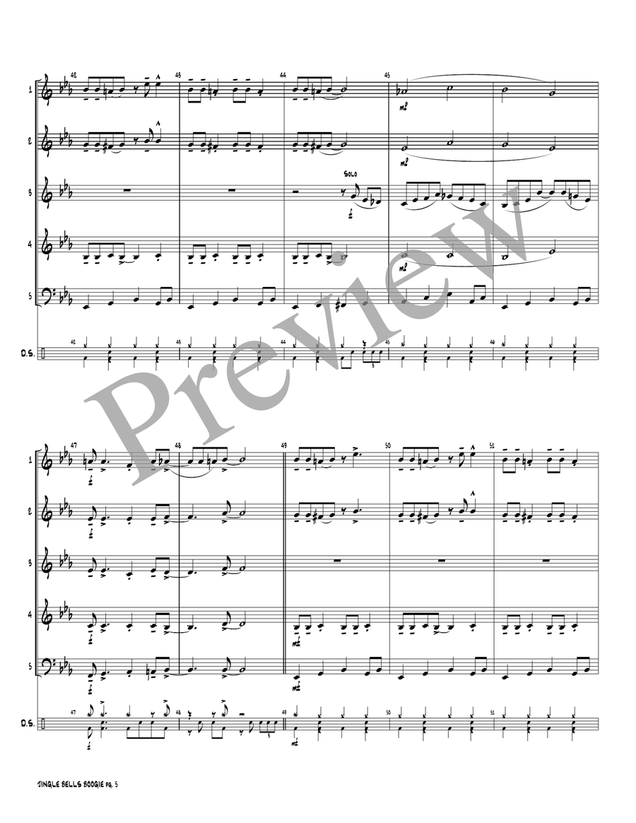 Jingle Bells Boogie Jingle Bells Boogie Woodwind Ensemble scores gallery preview page 6