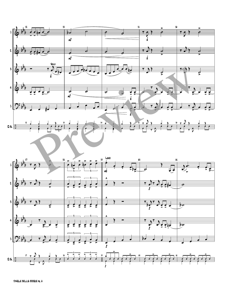 Jingle Bells Boogie Jingle Bells Boogie Woodwind Ensemble scores gallery preview page 7