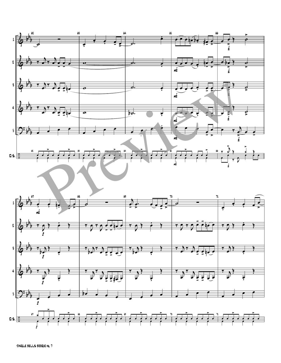 Jingle Bells Boogie Jingle Bells Boogie Woodwind Ensemble scores gallery preview page 8