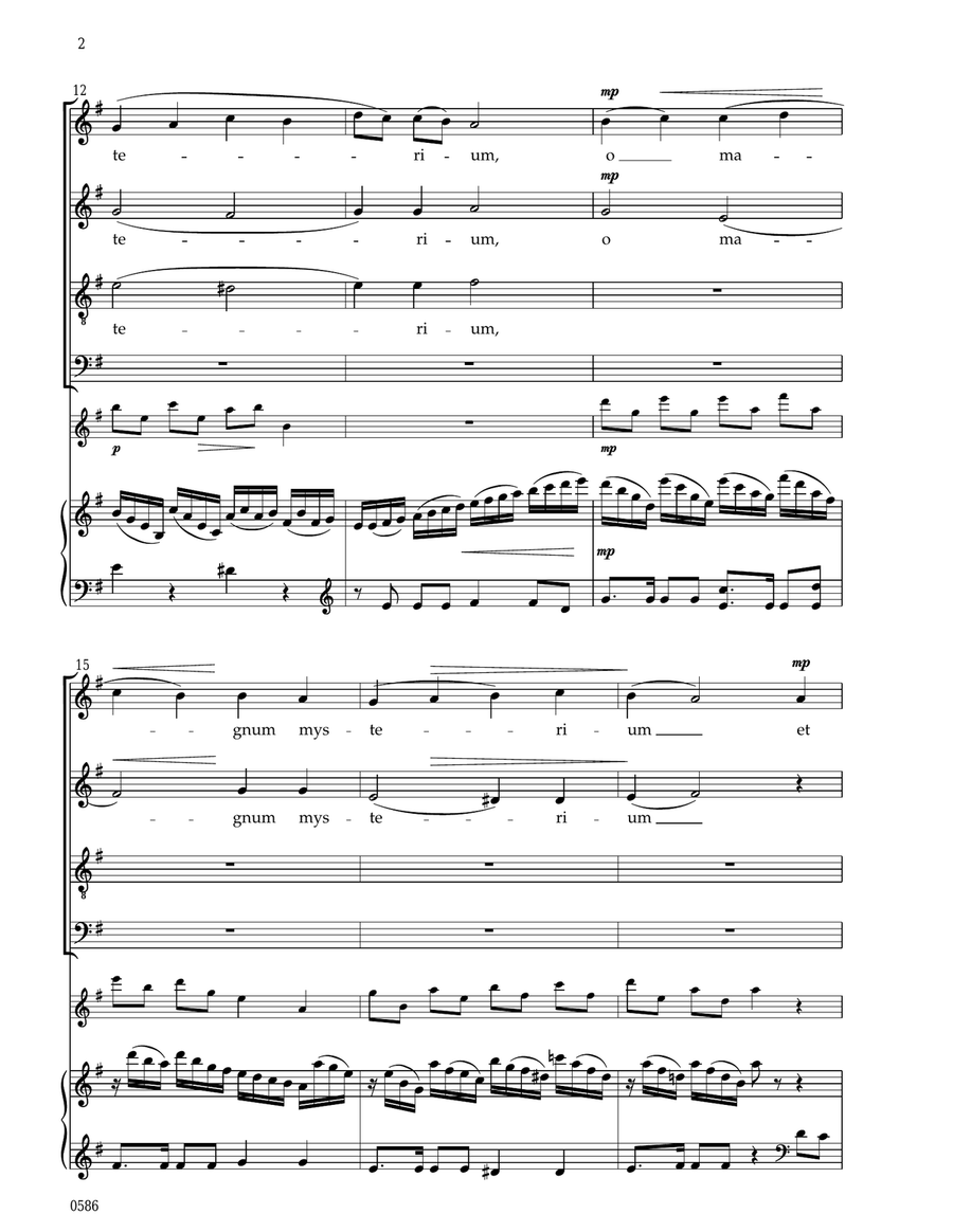 O Magnum Mysterium 4-Part scores gallery preview page 2