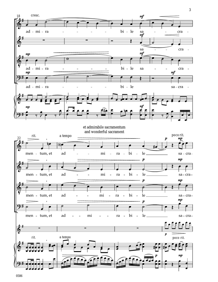 O Magnum Mysterium 4-Part scores gallery preview page 3