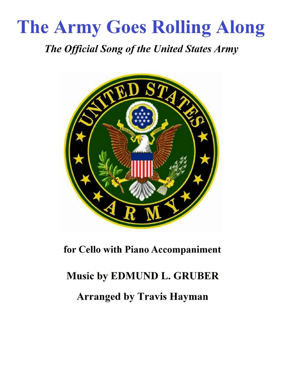 The Army Goes Rolling Along - Cello with Piano Accompaniment Piano scores gallery preview page 1