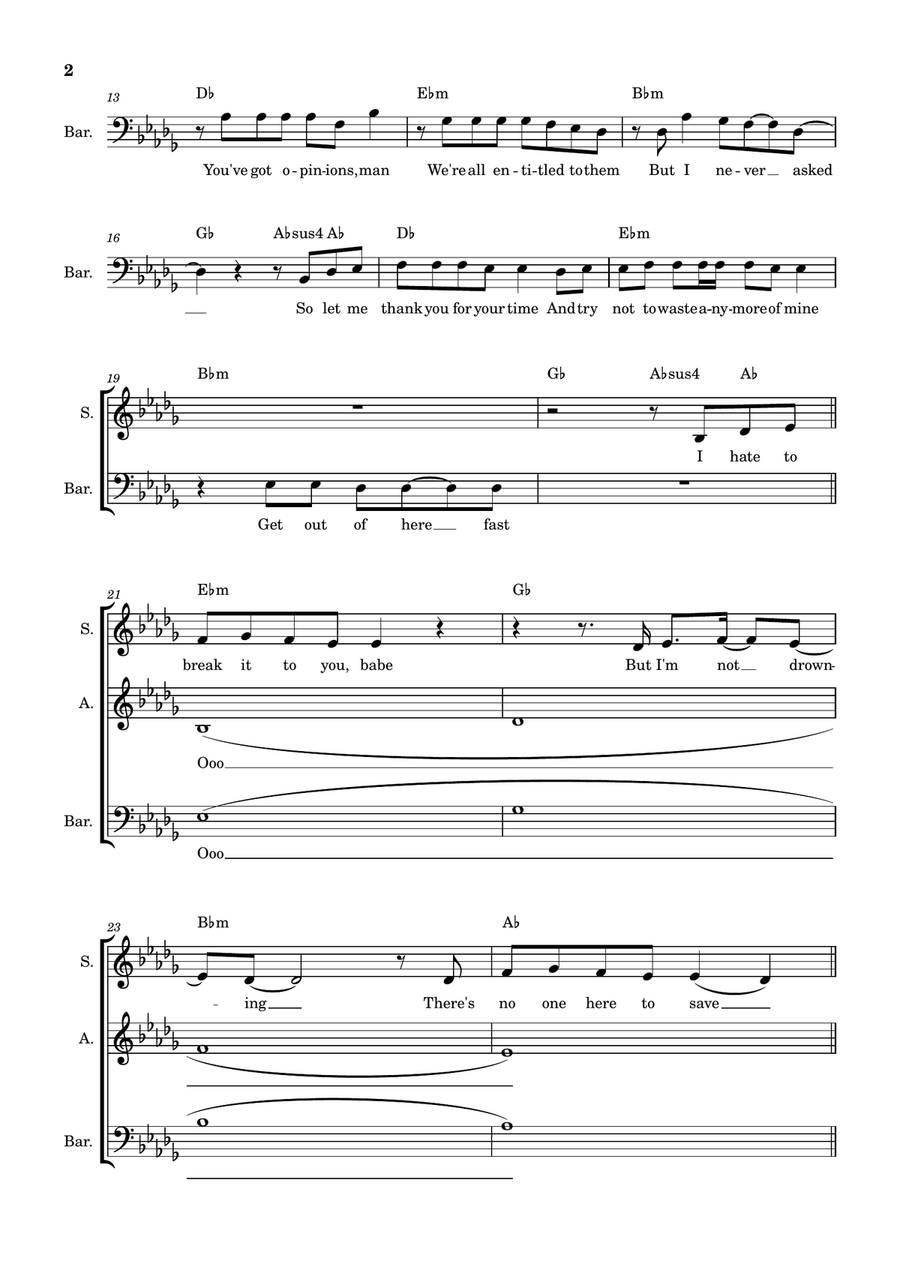 King Of Anything King Of Anything 3-Part scores gallery preview page 2