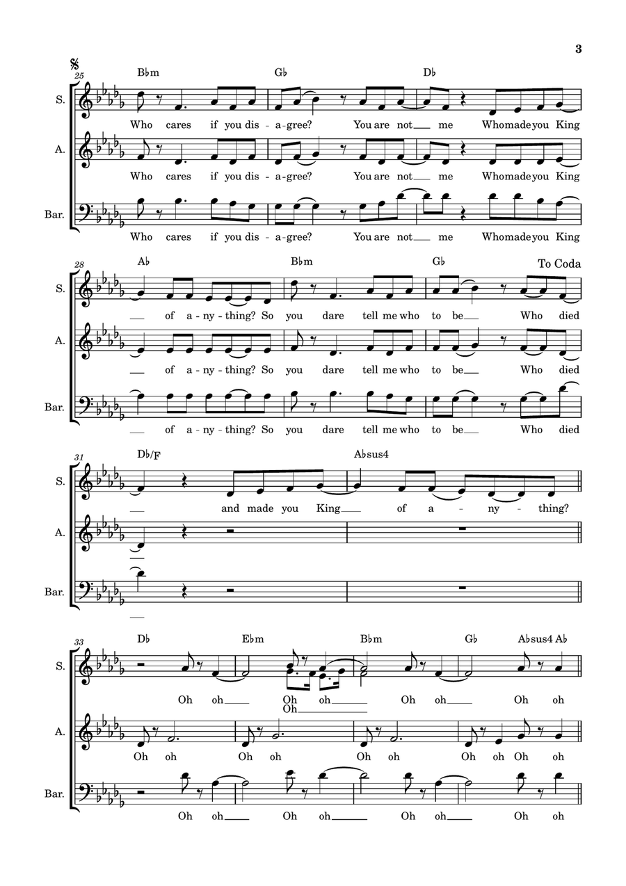 King Of Anything King Of Anything 3-Part scores gallery preview page 3