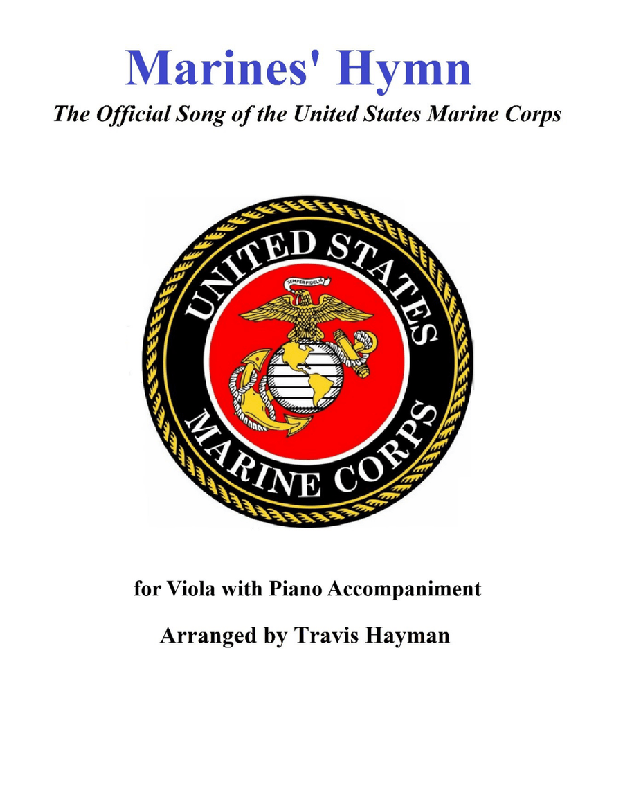 Marines' Hymn - for Viola with Piano Accompaniment Viola scores gallery preview page 1