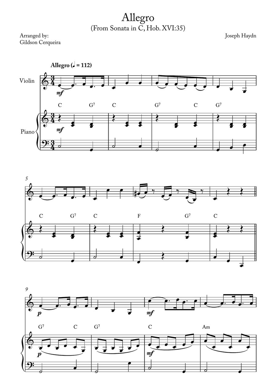 Allegro Allegro Chamber Music scores gallery preview page 1