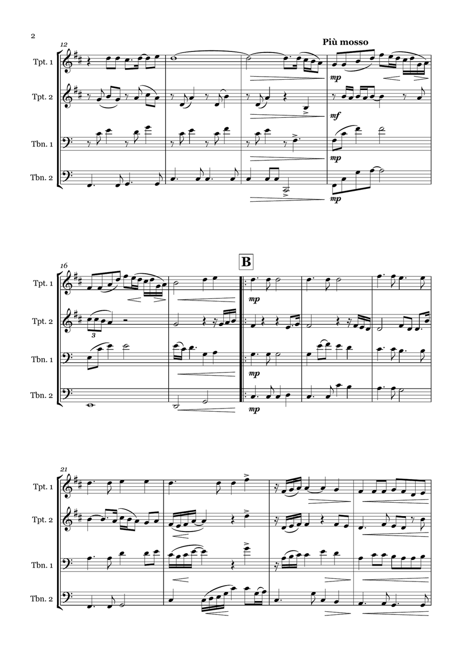 I Will Always Love You I Will Always Love You Brass Quartet scores gallery preview page 2