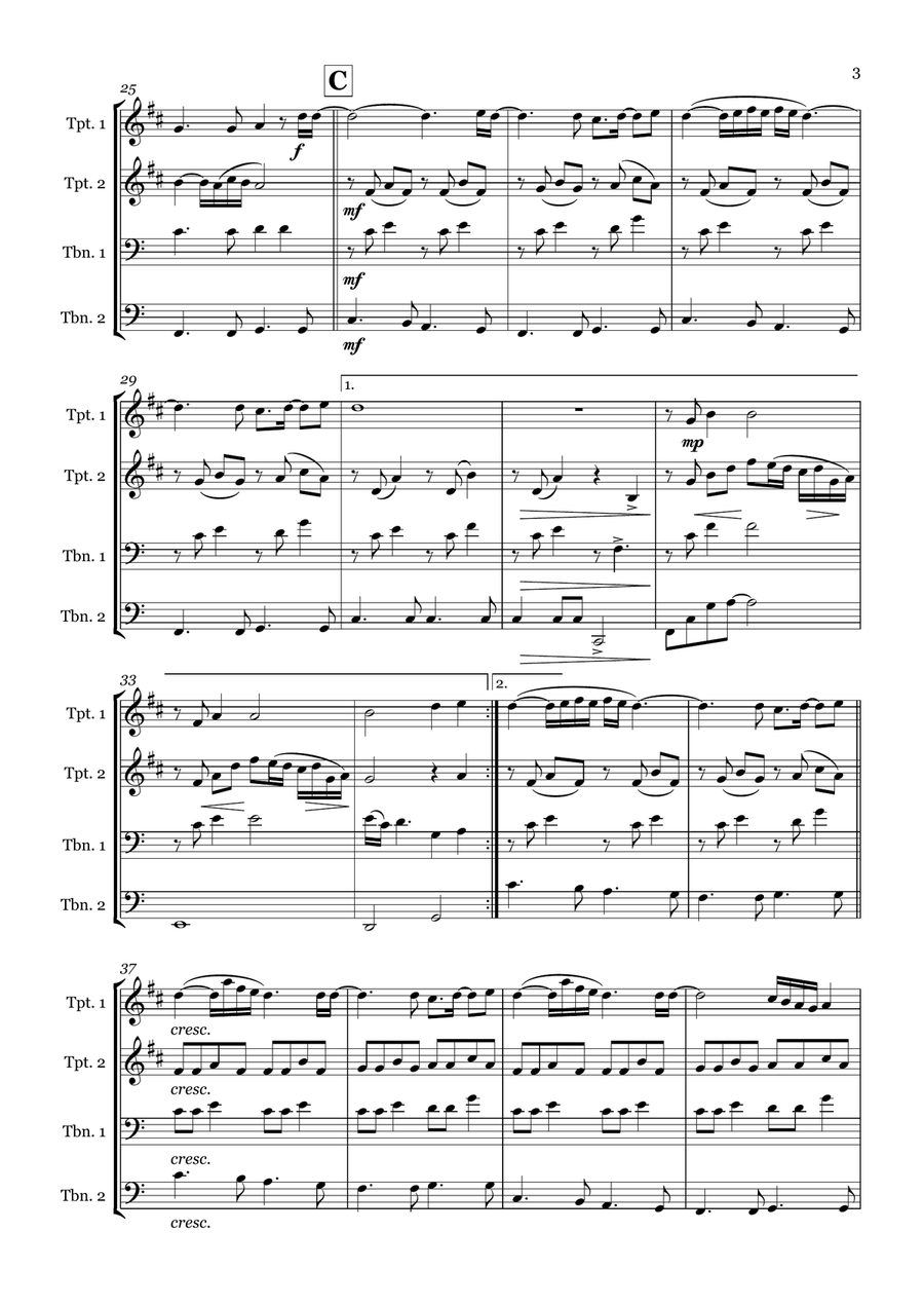 I Will Always Love You I Will Always Love You Brass Quartet scores gallery preview page 3
