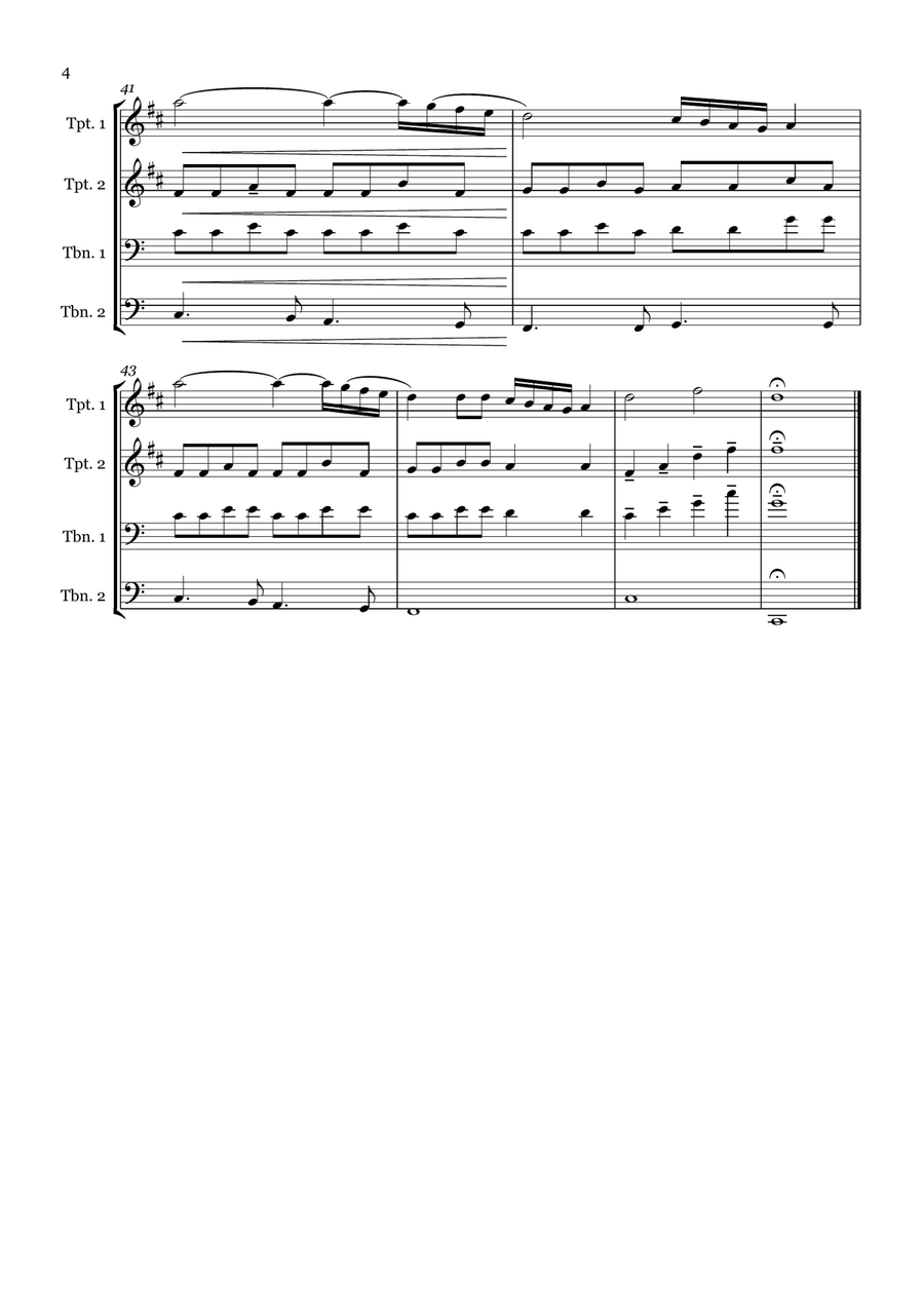 I Will Always Love You I Will Always Love You Brass Quartet scores gallery preview page 4