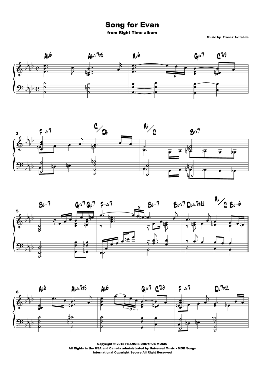 Song For Evan Song For Evan Piano Method scores gallery preview page 1