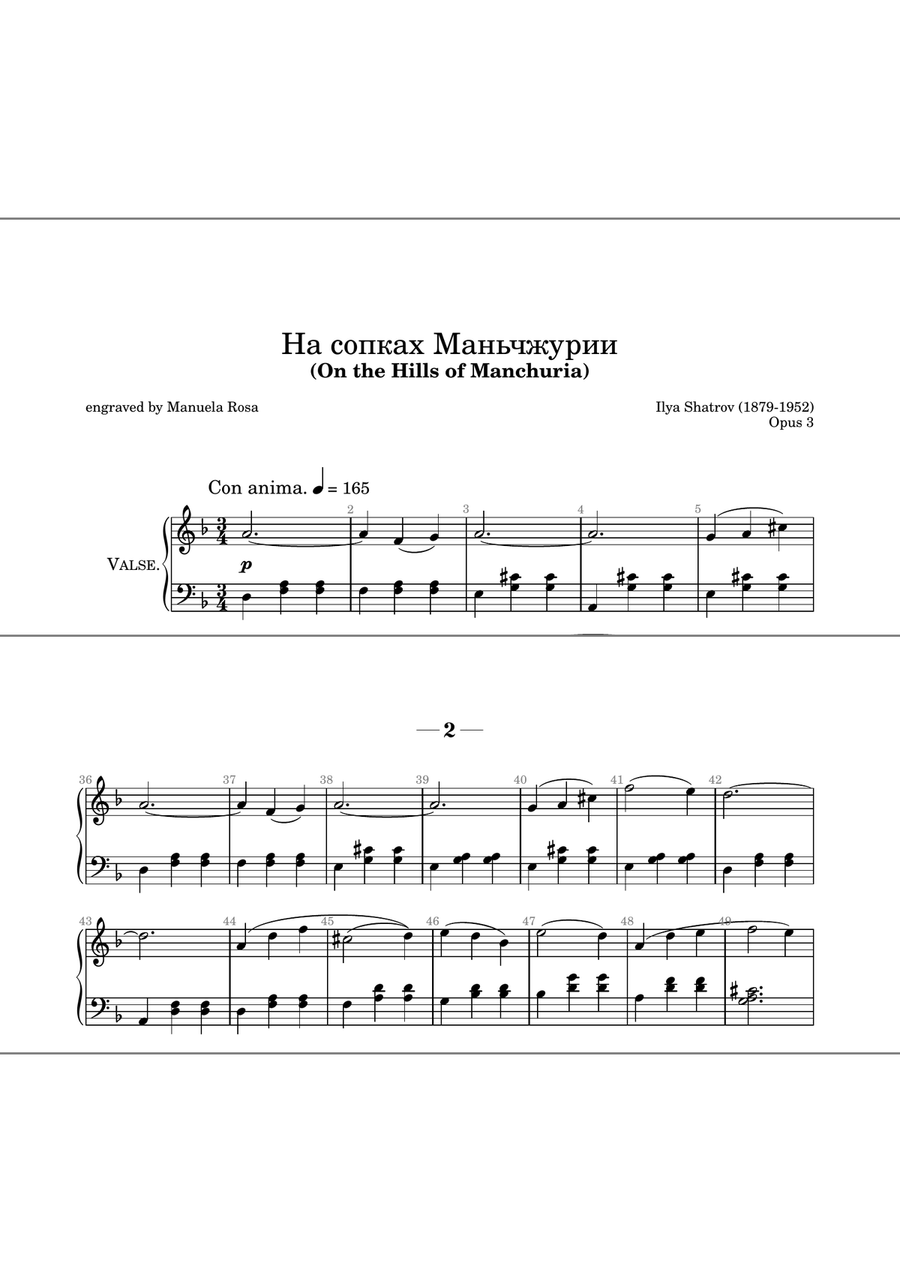 On the Hills of Manchuria (Na Sopkach Mandzurii) easy piano version Piano Method scores gallery preview page 4