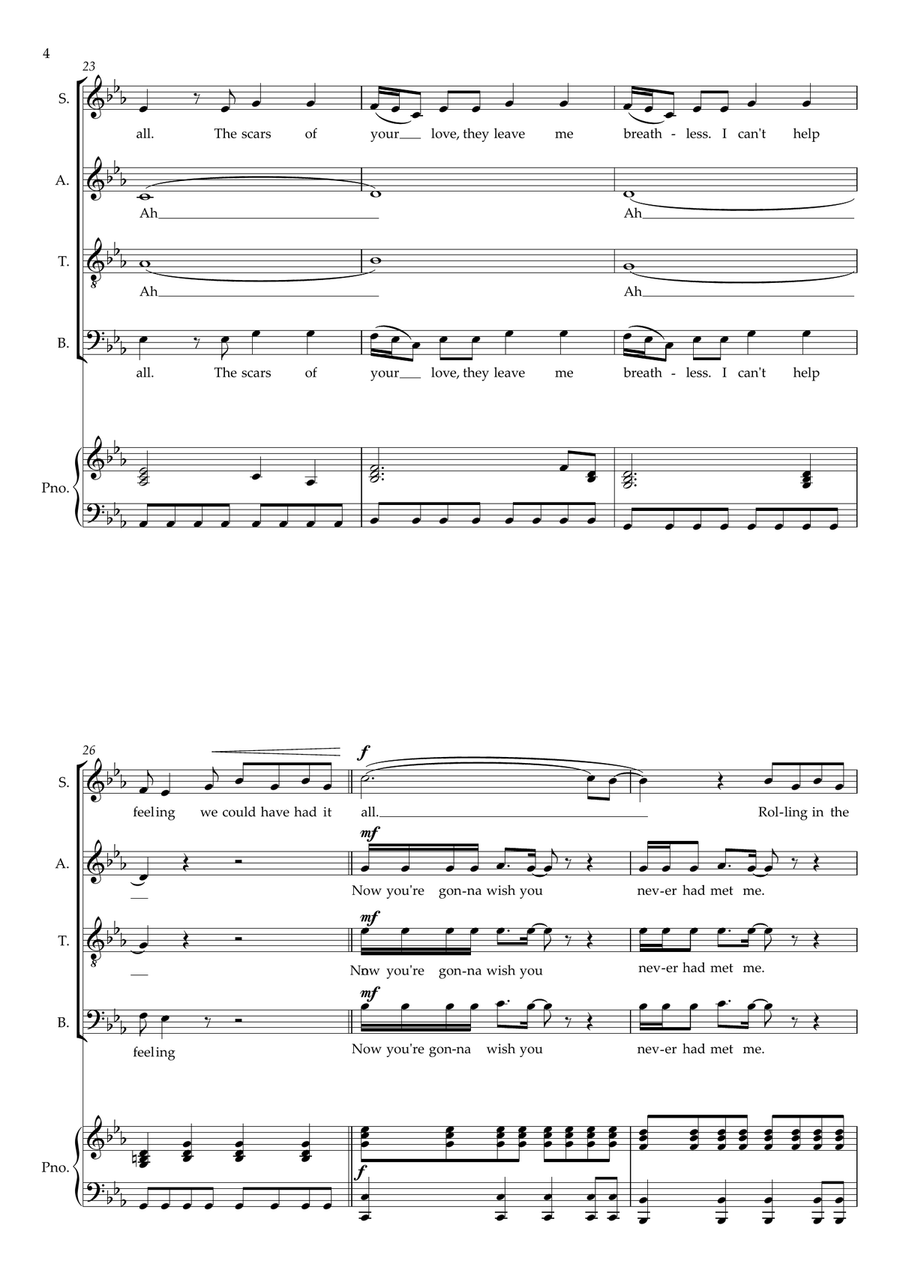 Rolling In The Deep Rolling In The Deep Divisi scores gallery preview page 4