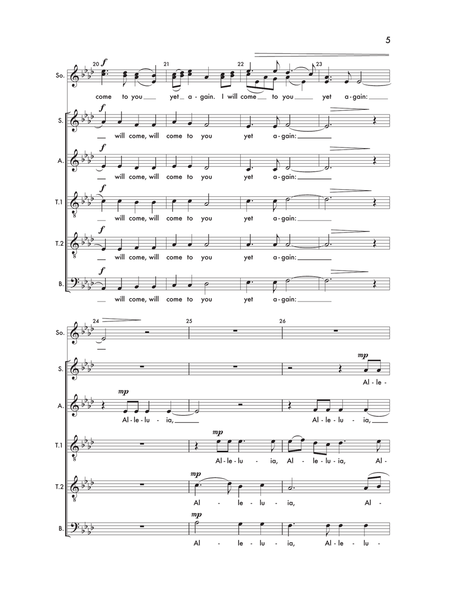 I Will Not Leave You Comfortless 4-Part - Digital Sheet Music page 4