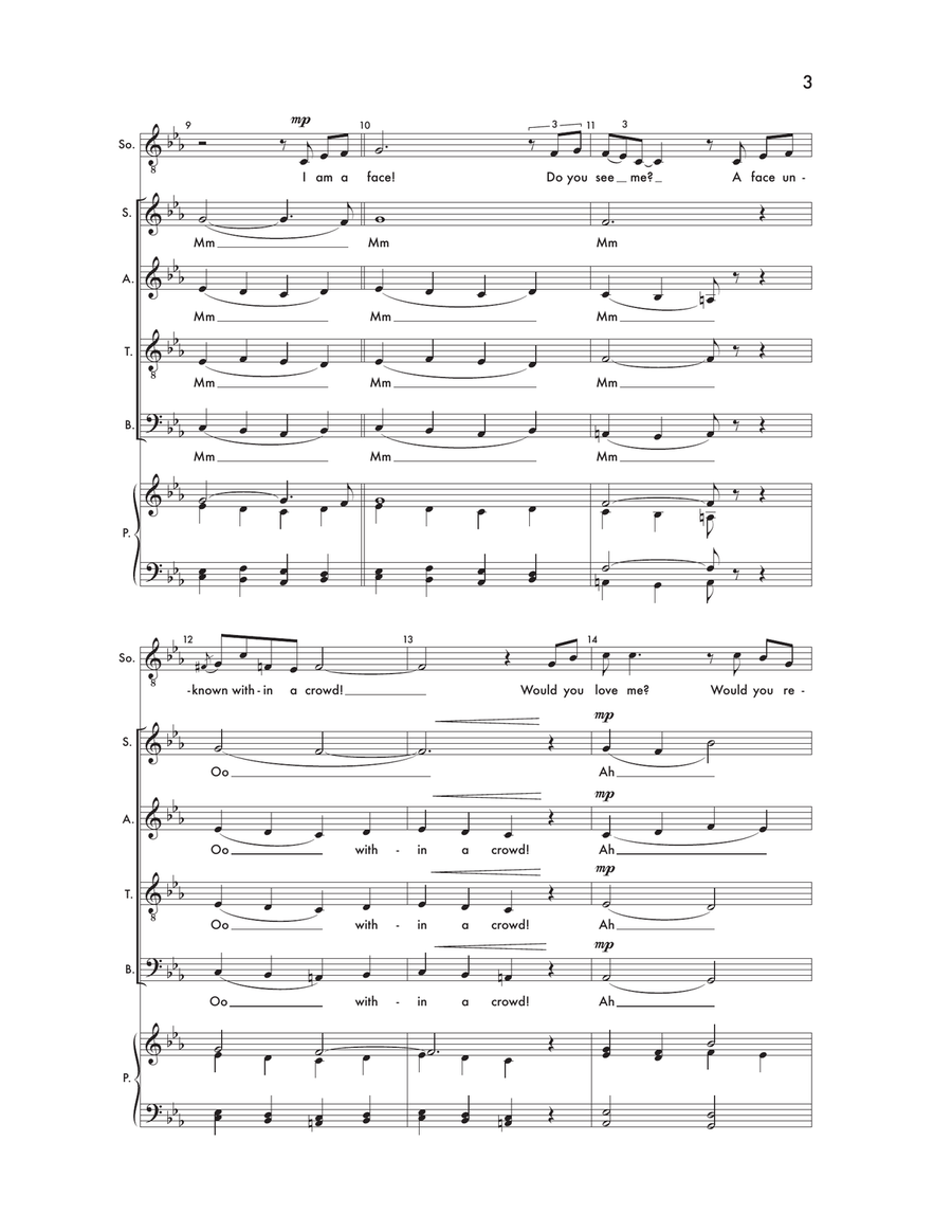 I Am A Face! I Am A Face! 4-Part scores gallery preview page 2