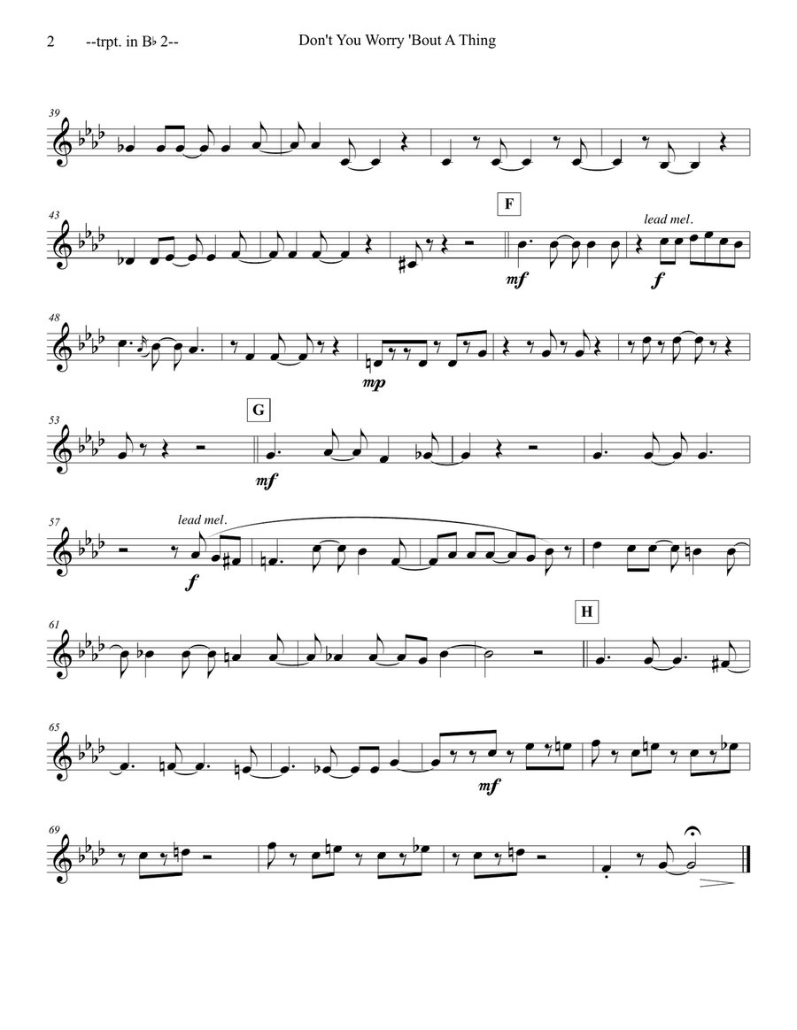 Don't You Worry 'bout A Thing Brass Ensemble scores gallery preview page 4