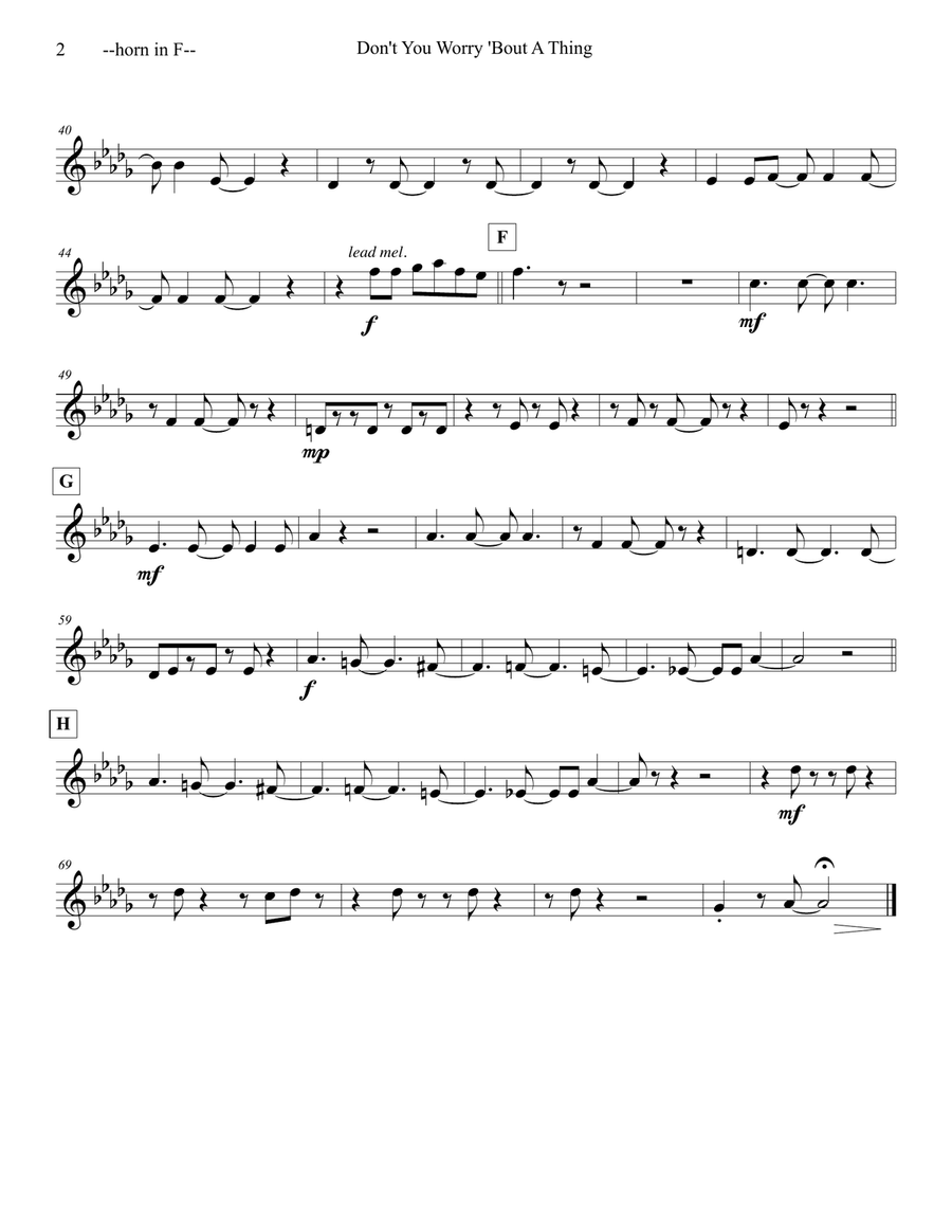 Don't You Worry 'bout A Thing Brass Ensemble scores gallery preview page 6