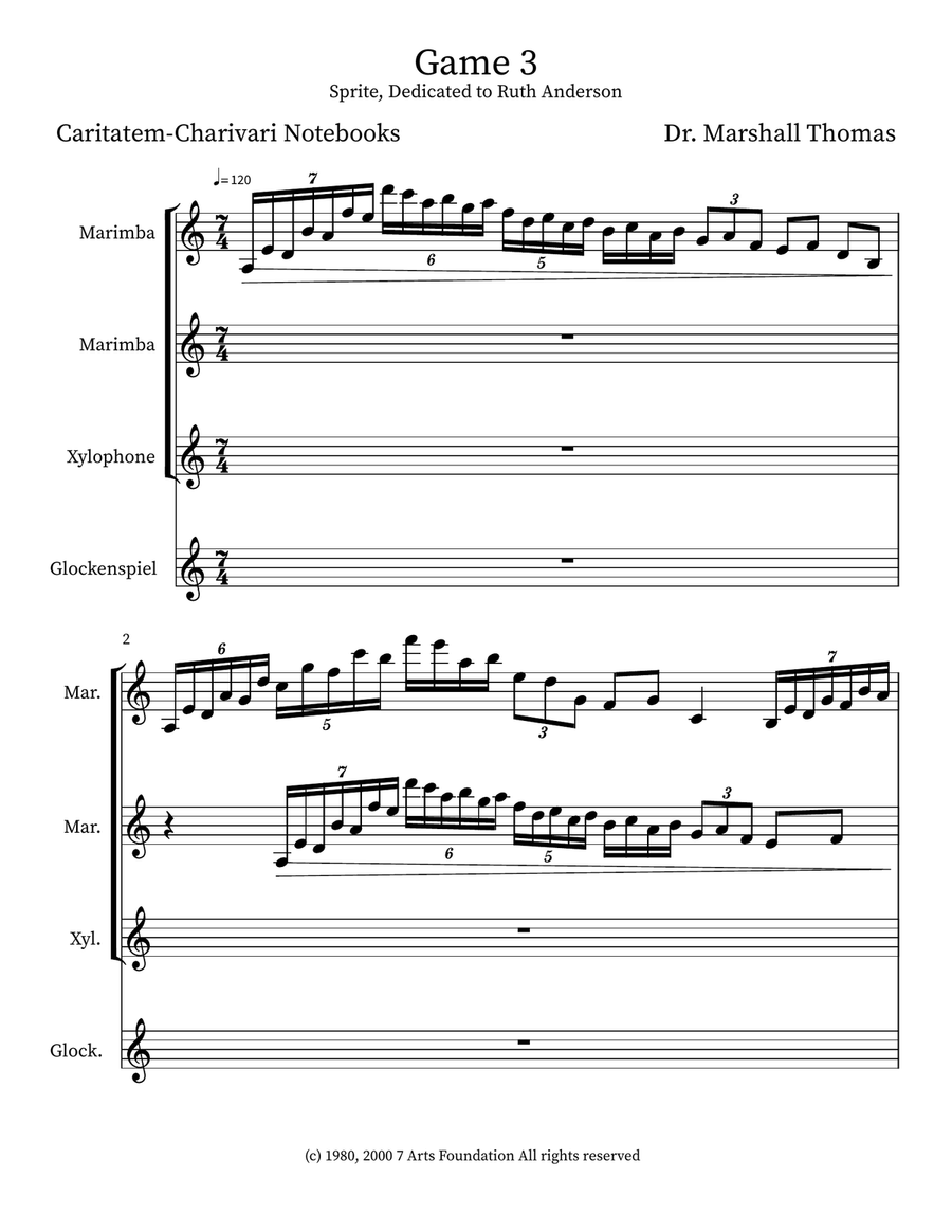 Game 3 Game 3 Small Ensemble scores gallery preview page 1