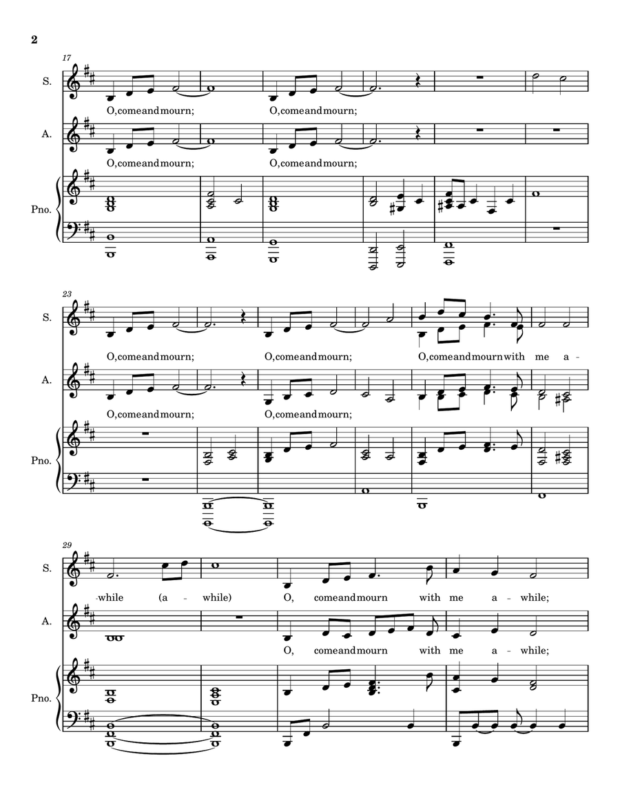 O Come and Mourn (Choral Suite for Good Friday) - SA SA scores gallery preview page 3