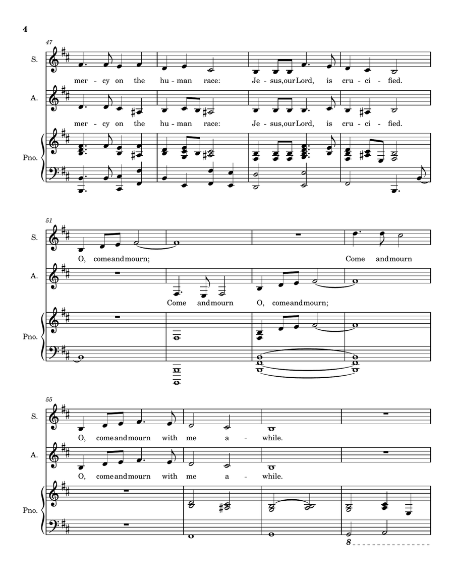 O Come and Mourn (Choral Suite for Good Friday) - SA SA scores gallery preview page 5