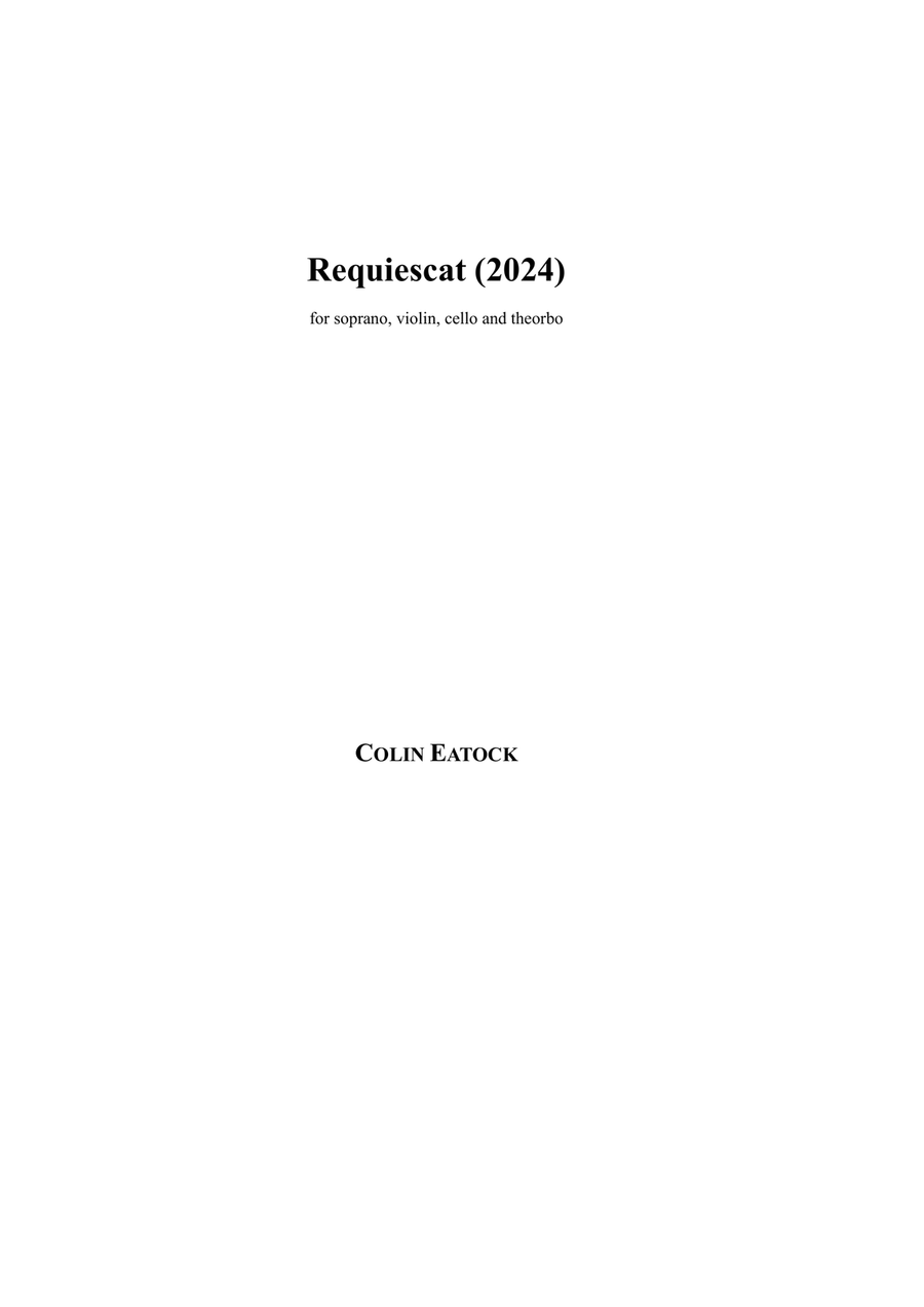 Requiescat (2024) Small Ensemble scores gallery preview page 1