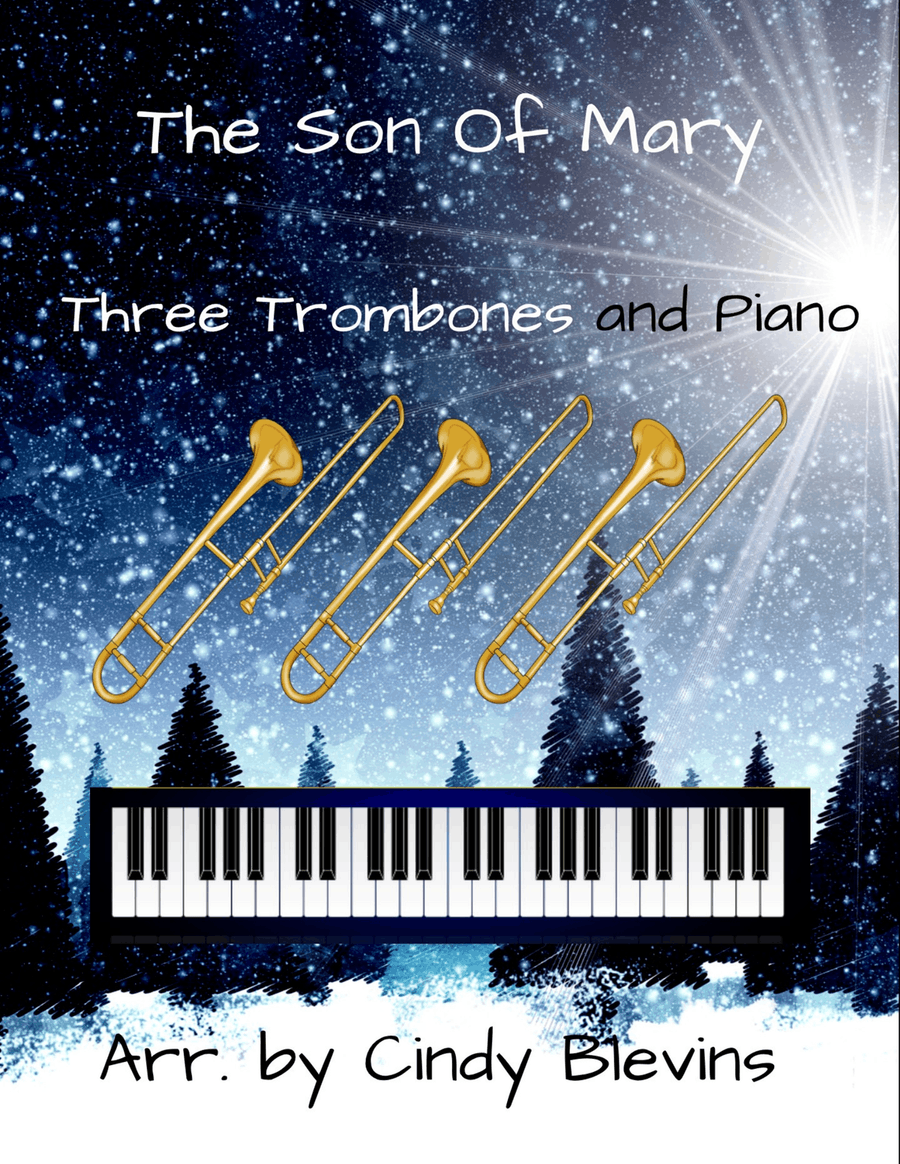 The Son of Mary, for Three Trombones and Piano Trombone Trio scores gallery preview page 1