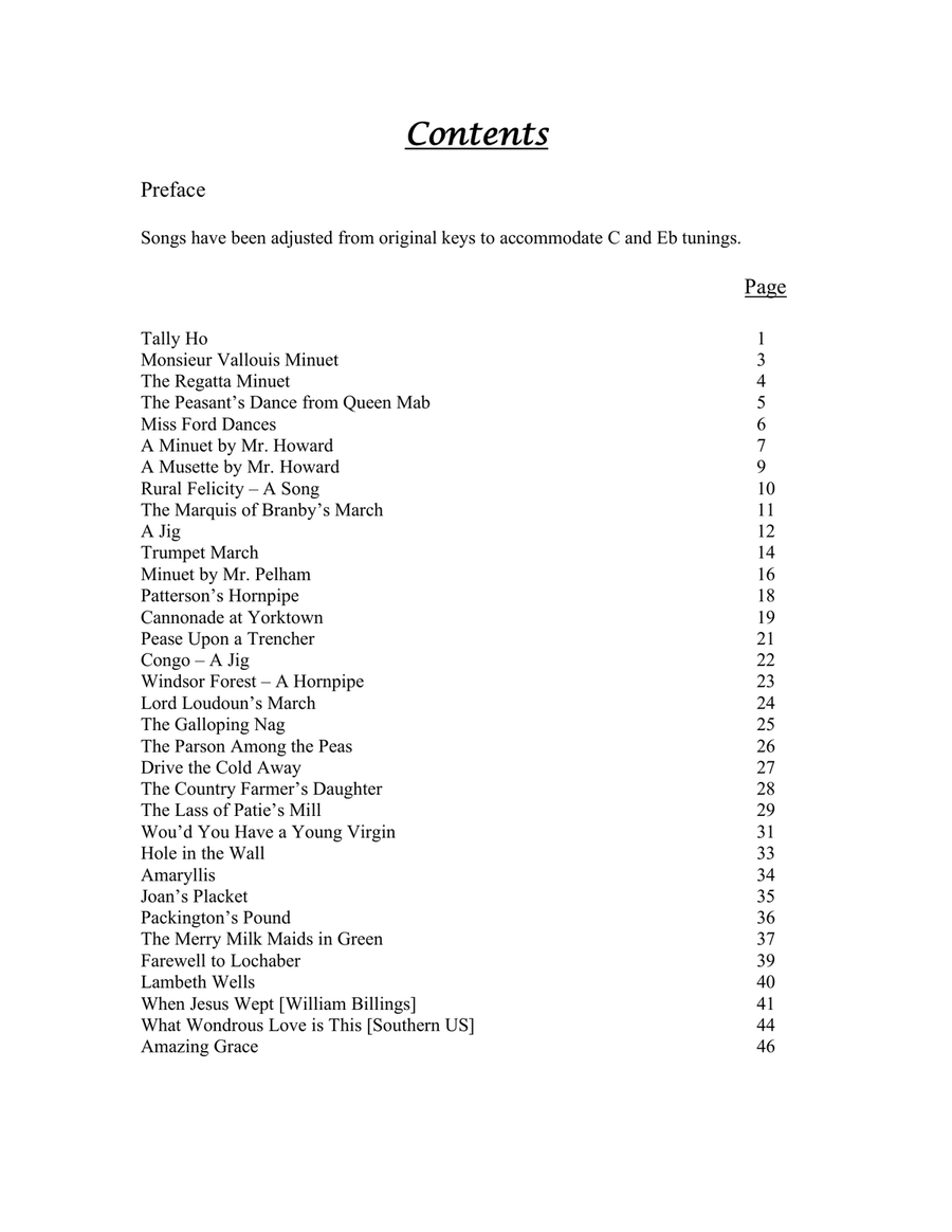 Colonial Tunes for the Small Harp Celtic Harp scores gallery preview page 3