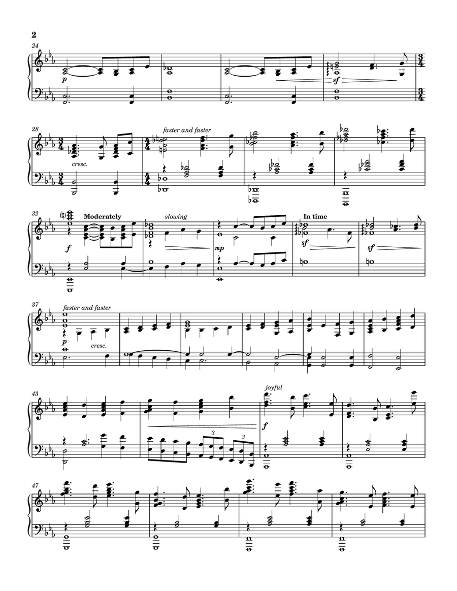 No. 19 in E-flat Major No. 19 in E-flat Major Piano Solo scores gallery preview page 2
