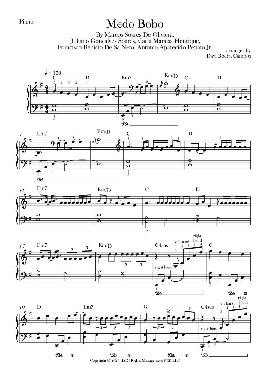 Medo Bobo Medo Bobo A Cappella scores gallery preview page 1