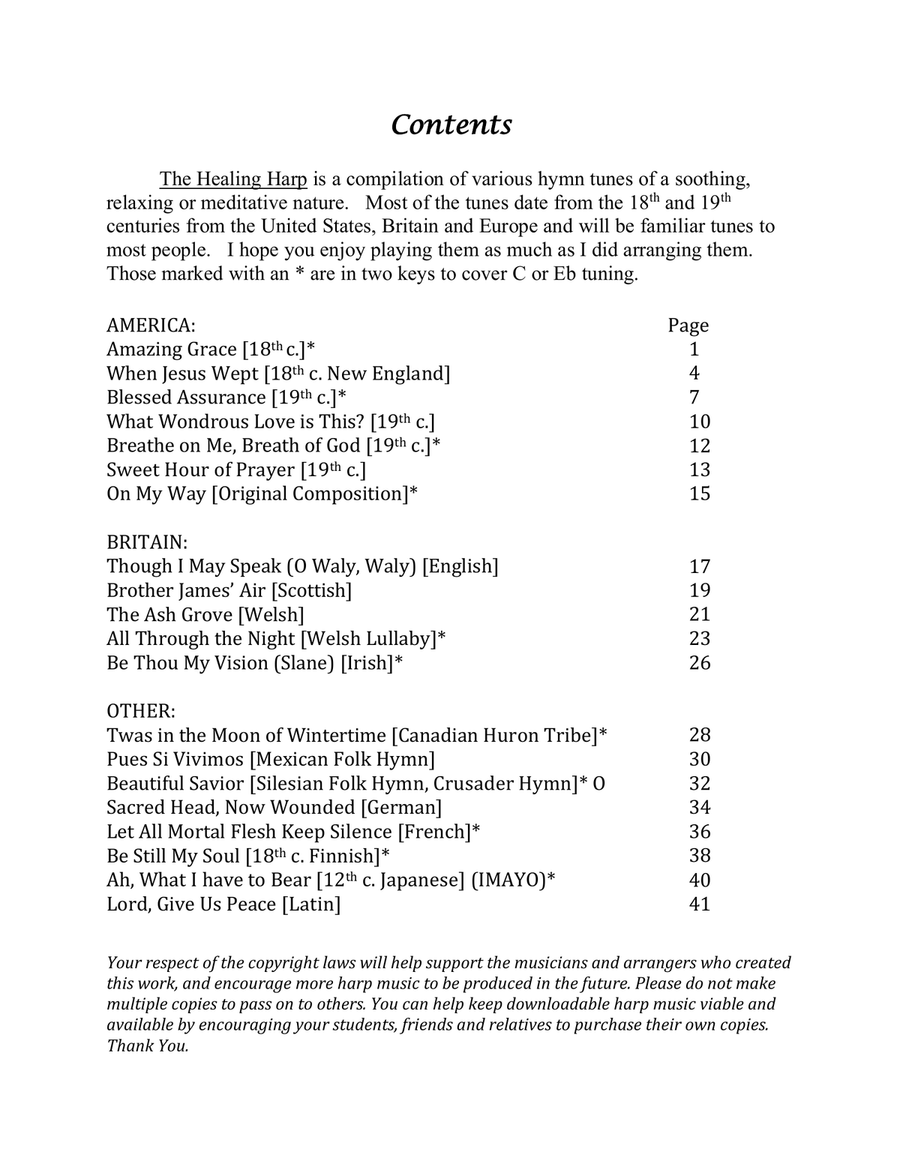 The Healing Harp of Hymns Celtic Harp scores gallery preview page 3