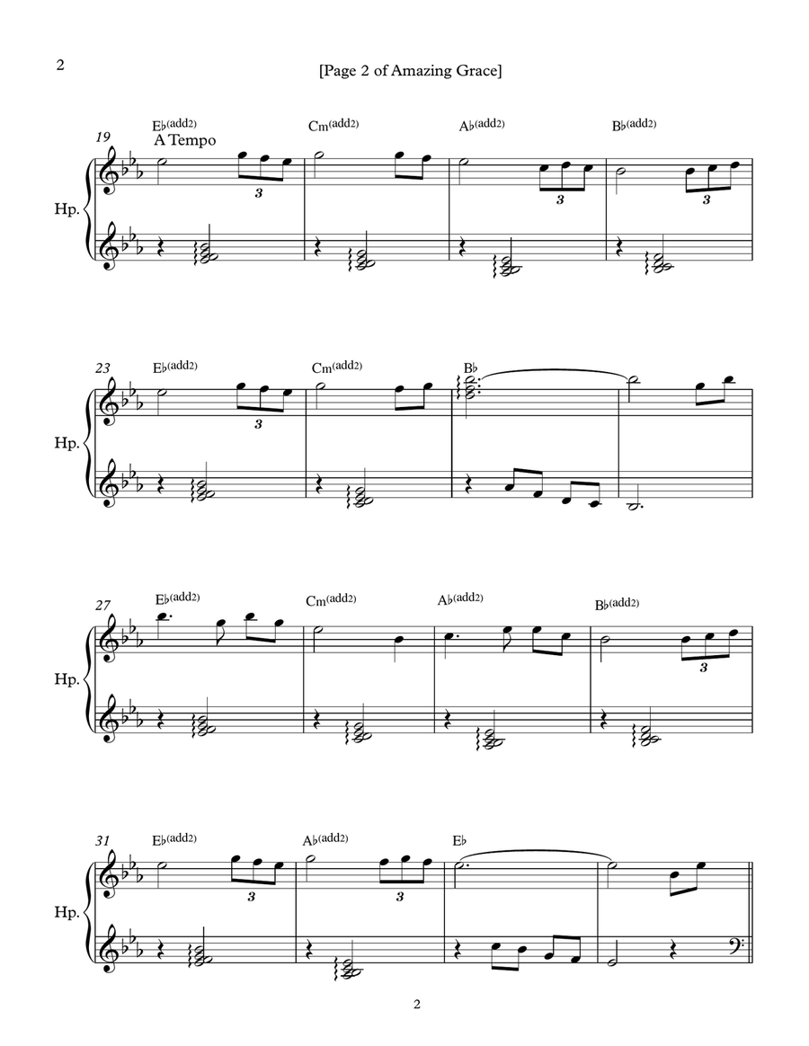 The Healing Harp of Hymns Celtic Harp scores gallery preview page 5